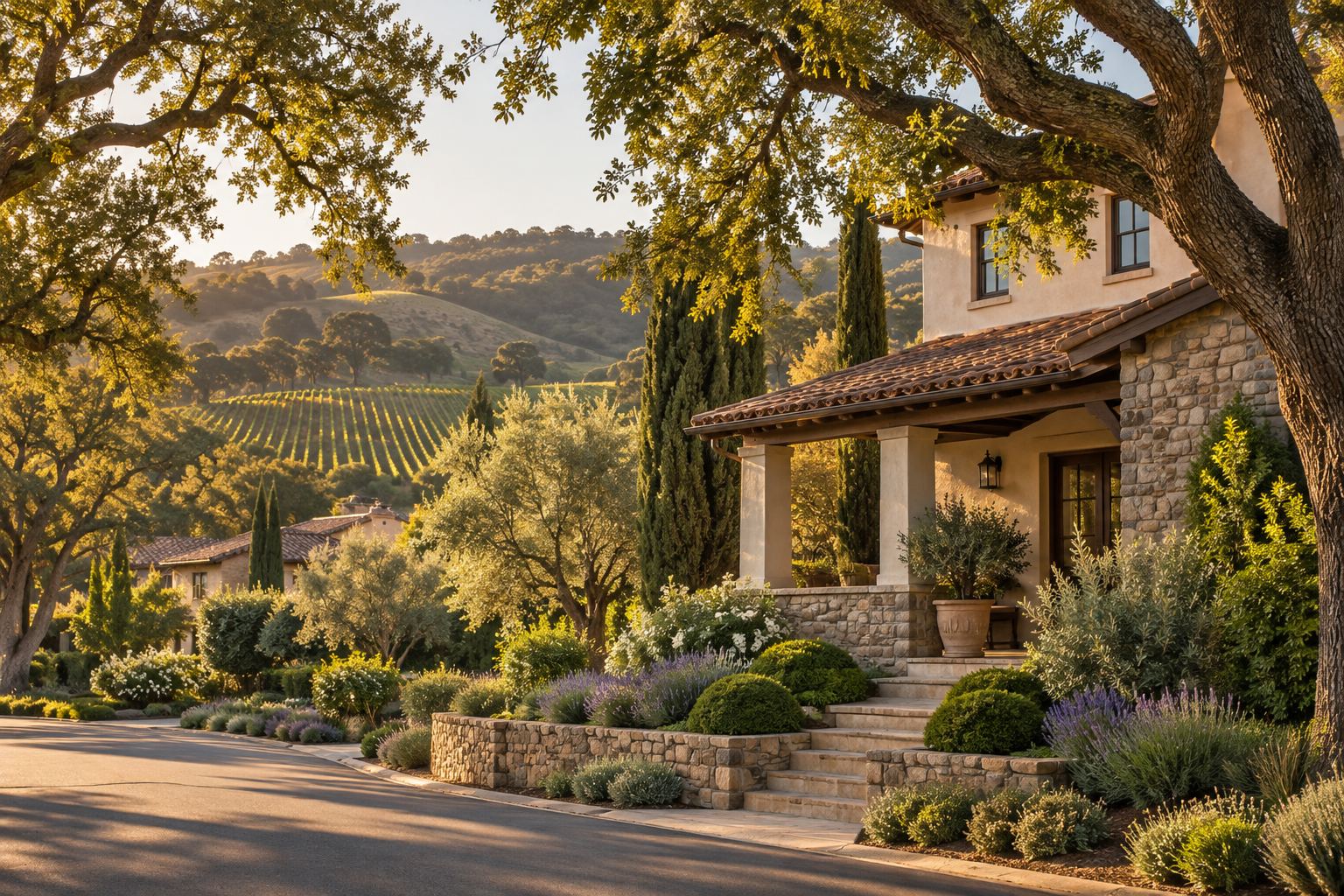 A Napa Valley home, illustrative